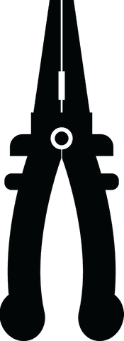 Pliers Silhouette Icon on Transparent Background