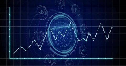 Innovative Data Waveform on Futuristic Digital Dashboard