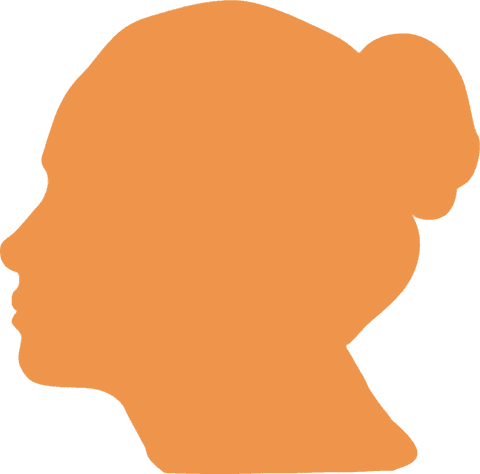 orange female head profile side view on transparent background - Download Free Stock Videos Pikwizard.com