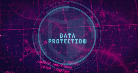 Digital Interface Showcasing Concept of Data Protection and Security
