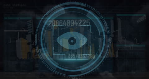 Futuristic Digital Surveillance Technology Interface