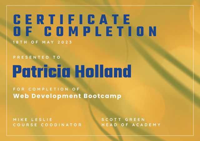 Modern Certificate Of Completion With Gold Background - Download Free Stock Videos Pikwizard.com