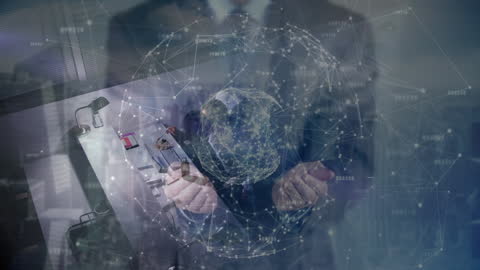 Global Data Network and Business Collaboration Concept