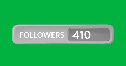 Animated Follower Count Increase Button on Green Background - Download Free Stock Images Pikwizard.com