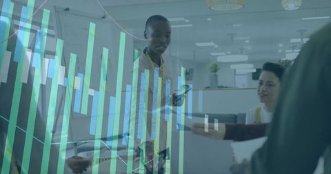 Collaborative Teamwork Analyzing Data in Modern Office Environment