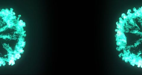 Glowing Neon DNA Helix Representing Genetic Innovations