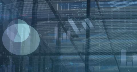 Business finance overlay with digital technology background