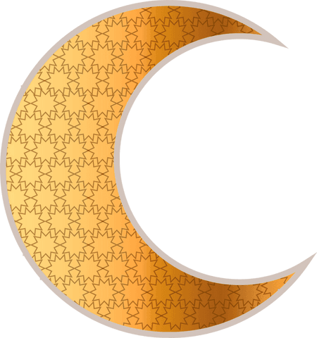 elegant transparent golden crescent moon decorated with star patterning - Download Free Stock Videos Pikwizard.com