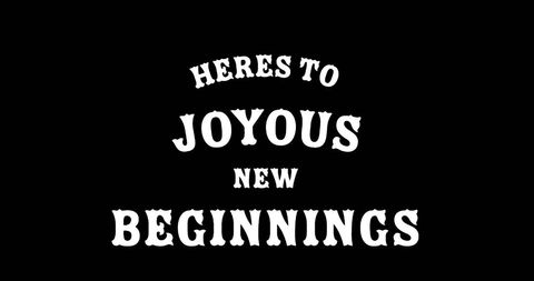 Inspirational quote on new beginnings in white font