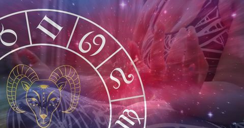 Cosmic meditation with zodiac symbols for spiritual harmony
