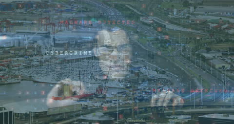 Abstract High-Tech Digital Security Visualization