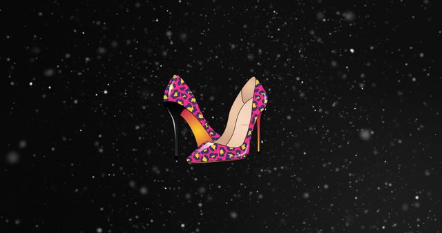 Leopard Print High Heels Against Starry Night Sky - Download Free Stock Images Pikwizard.com