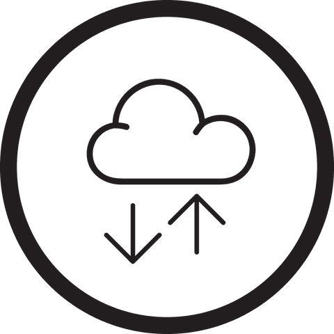 black cloud computing icon on transparent background - Download Free Stock Videos Pikwizard.com