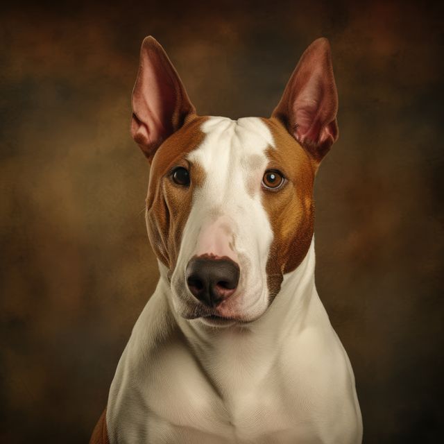Portrait of brown bull terrier on dark background, created using generative ai technology - Download Free Stock Photos Pikwizard.com