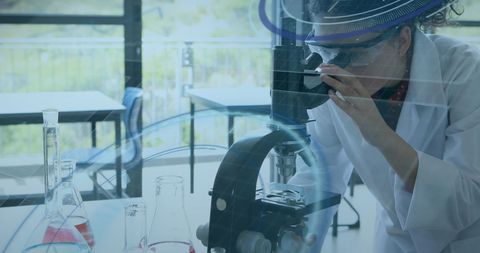 Caucasian Female Scientist Conducting Research in Modern Laboratory - Download Free Stock Images Pikwizard.com