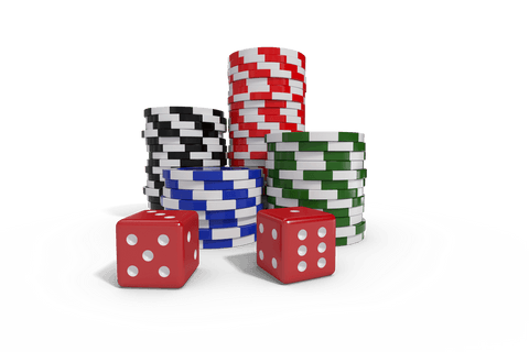 transparent red dice with colorful casino chips - Download Free Stock Videos Pikwizard.com