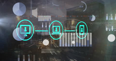 Digital Interface Graphs over Urban Background