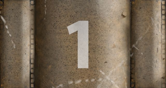 Vintage Film Countdown Number One Grunge Texture - Download Free Stock Images Pikwizard.com