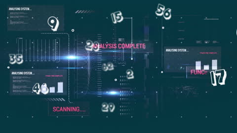 Futuristic Digital Data Analysis Interface Animation