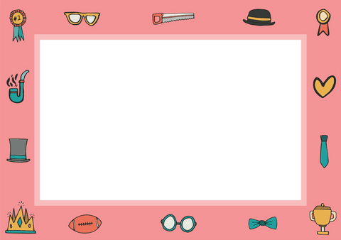 Transparent Blank Frame with Retro Style Doodles on Coral Background - Download Free Stock Videos Pikwizard.com