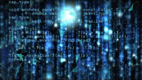 Digital Code and Data Streaming in Futuristic Frame