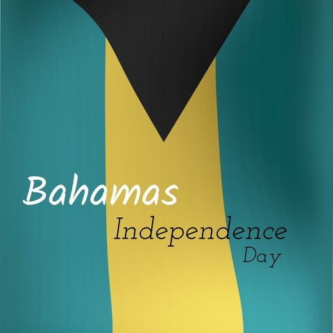 Bahamas Independence Day Celebration with Flag Design