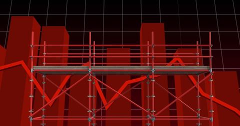 Economic growth and construction analysis concept