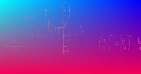 Handwritten Mathematical Formulae on Colorful Gradient Background - Download Free Stock Images Pikwizard.com