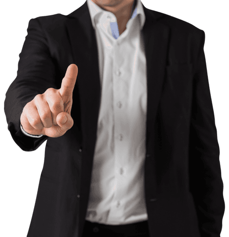 businessman pointing finger wearing suit transparent background - Download Free Stock Videos Pikwizard.com