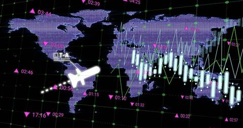 Global Data Visualization with Blockchain Airlines Theme - Download Free Stock Images Pikwizard.com