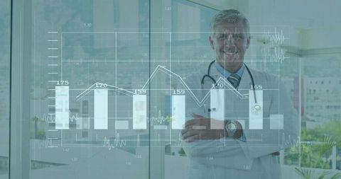 Confident Doctor Using Health Analytics with Digital Interfaces