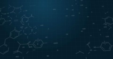 Dynamic Chemical Formulas on Dark Blue Grid Background - Download Free Stock Images Pikwizard.com