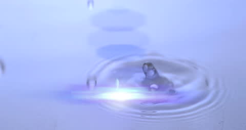 Serene Water Droplet with Light Reflection