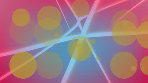 Colored Spots Over Neon Light Trails Dynamic Abstract