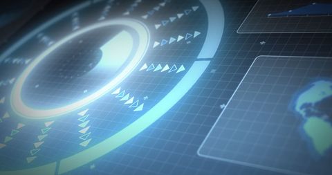 Futuristic Data Processing Interface with Global Scope - Download Free Stock Images Pikwizard.com