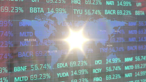 Animation of Global Business Data Visualization with World Map Overlay