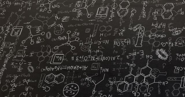 Chalkboard with Chemical Formulas for Education and Research - Download Free Stock Images Pikwizard.com