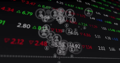 Abstract Financial Data Visualization with People Icons