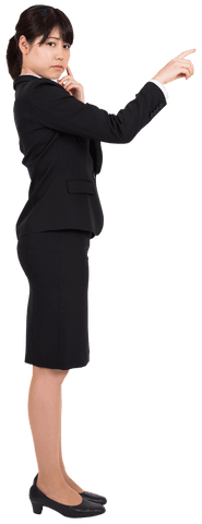 Sad Businesswoman Pointing Forward Transparent Background