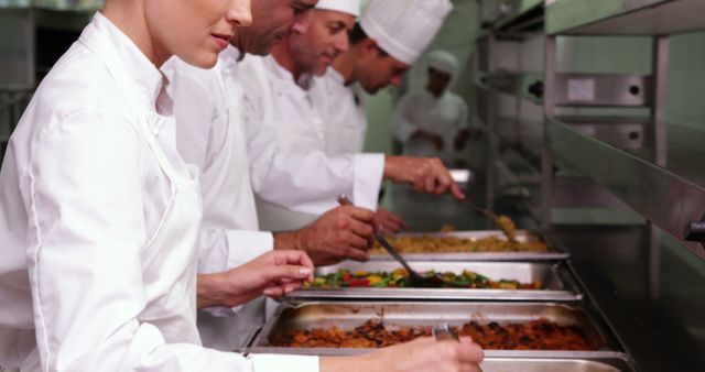 Professional Chefs Working in Commercial Kitchen - Download Free Stock Images Pikwizard.com