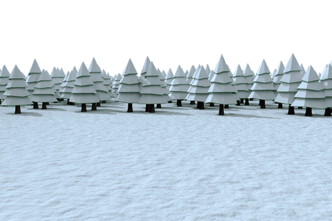 transparent stylized winter forest with snow-covered pines - Download Free Stock Videos Pikwizard.com