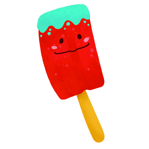 Playful Red Popsicle Illustration with Smile on Transparent Background - Download Free Stock Videos Pikwizard.com
