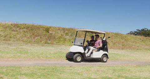 Seniors in Golf Cart Enjoying Active Retirement Lifestyle - Download Free Stock Images Pikwizard.com