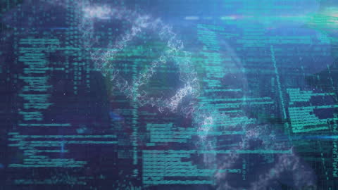 Futuristic Digital DNA With Cybersecurity Concept