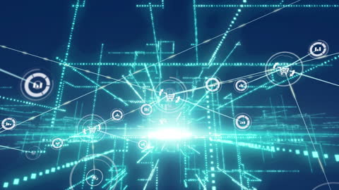 Abstract Digital Connections in Virtual Network Space