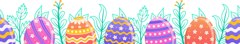Colorful Pastel Easter Eggs and Floral Decorations on Transparent Background - Download Free Stock Videos Pikwizard.com