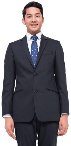 Smiling businessman in formal suit transparent background