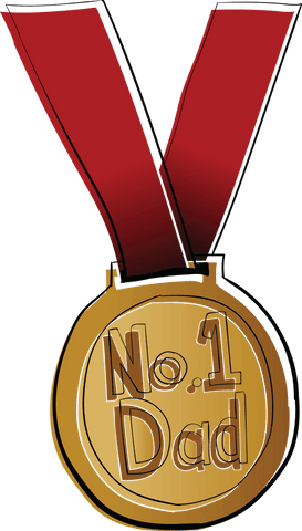gold transparent medal ribbon saying no.1 dad for father's day - Download Free Stock Videos Pikwizard.com