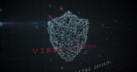 Digital Security Shield with Virus Detection Warning - Download Free Stock Images Pikwizard.com