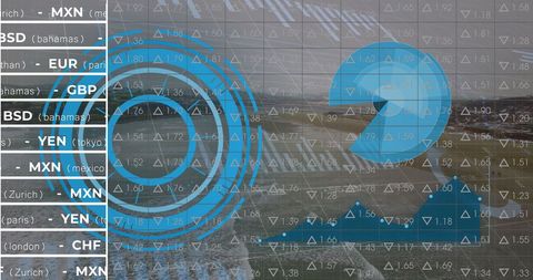 Abstract Global Finance Network Circles with Financial Data - Download Free Stock Images Pikwizard.com
